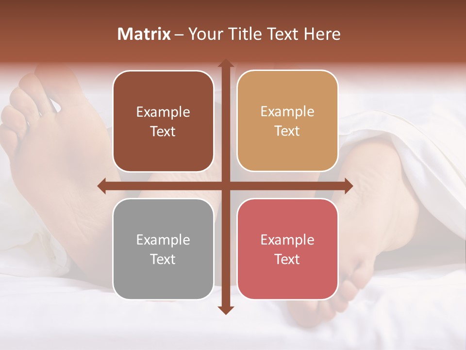 A Person Laying In Bed With Their Feet Up PowerPoint Template