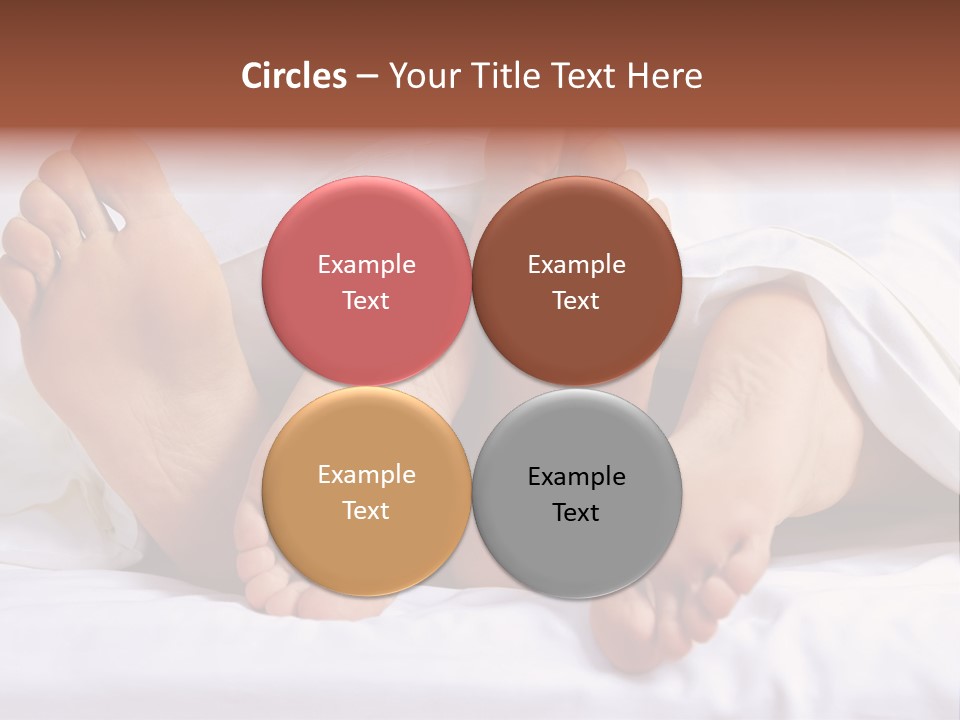A Person Laying In Bed With Their Feet Up PowerPoint Template
