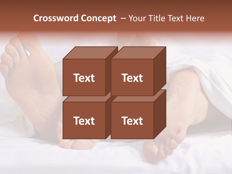 A Person Laying In Bed With Their Feet Up PowerPoint Template