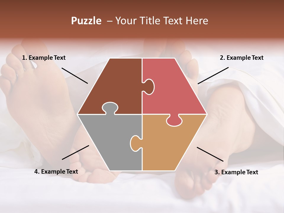 A Person Laying In Bed With Their Feet Up PowerPoint Template