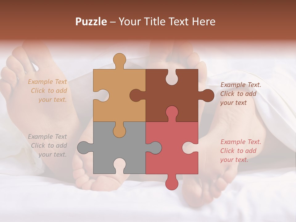 A Person Laying In Bed With Their Feet Up PowerPoint Template