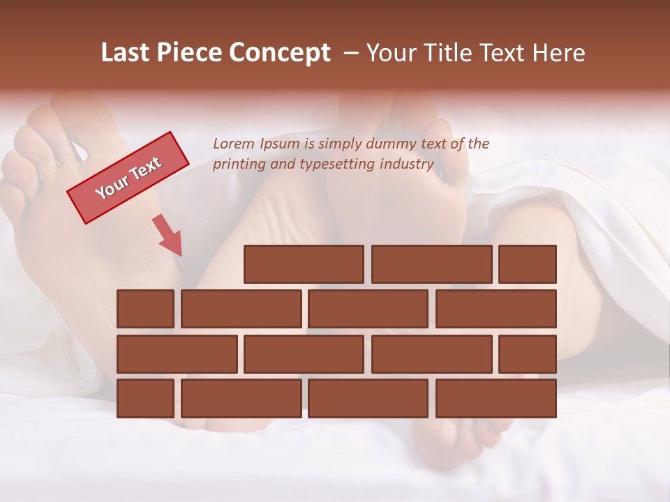 A Person Laying In Bed With Their Feet Up PowerPoint Template