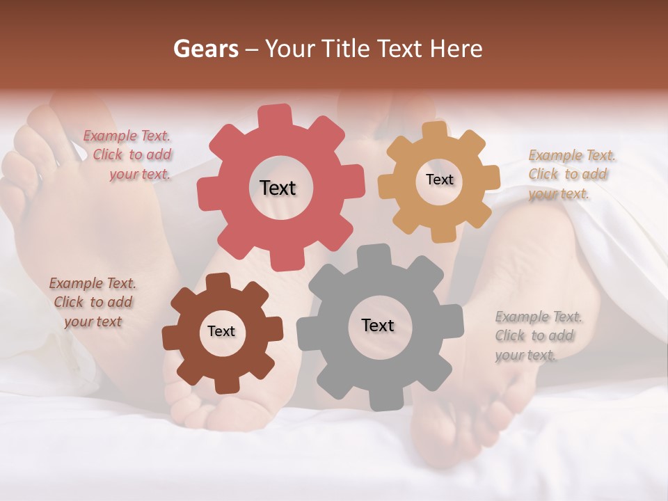 A Person Laying In Bed With Their Feet Up PowerPoint Template