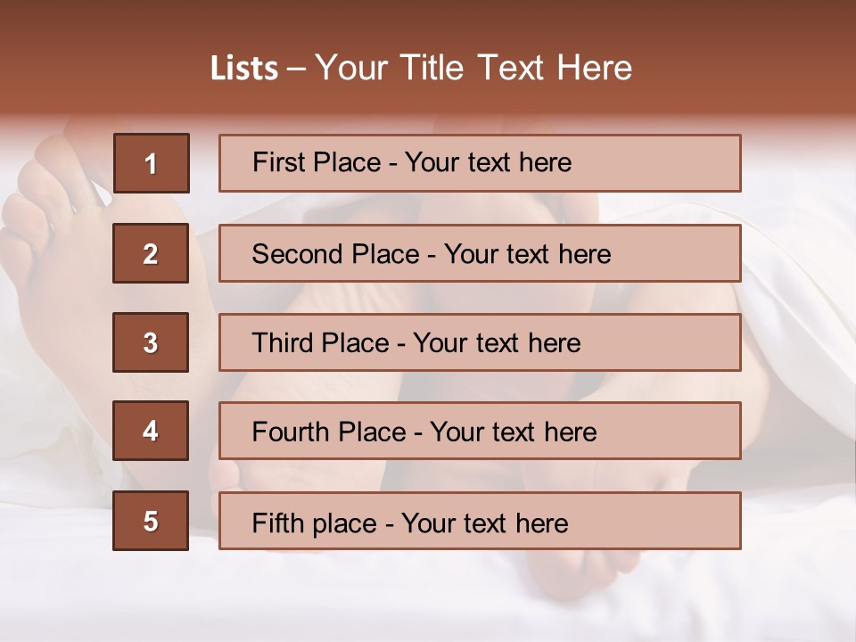 A Person Laying In Bed With Their Feet Up PowerPoint Template