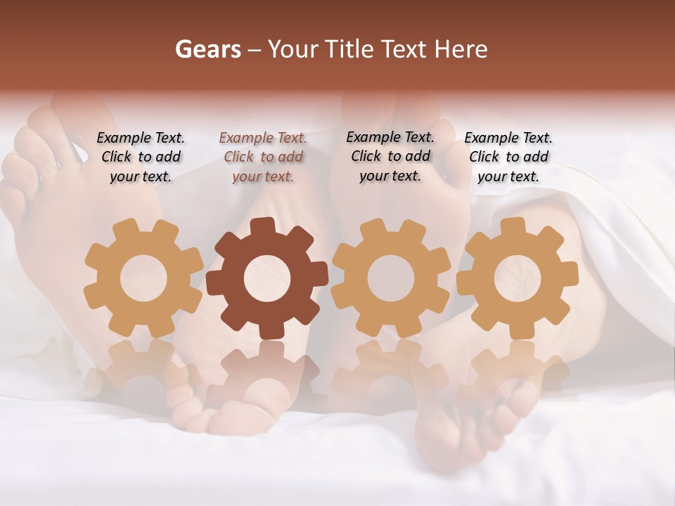 A Person Laying In Bed With Their Feet Up PowerPoint Template