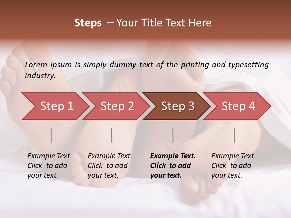 A Person Laying In Bed With Their Feet Up PowerPoint Template