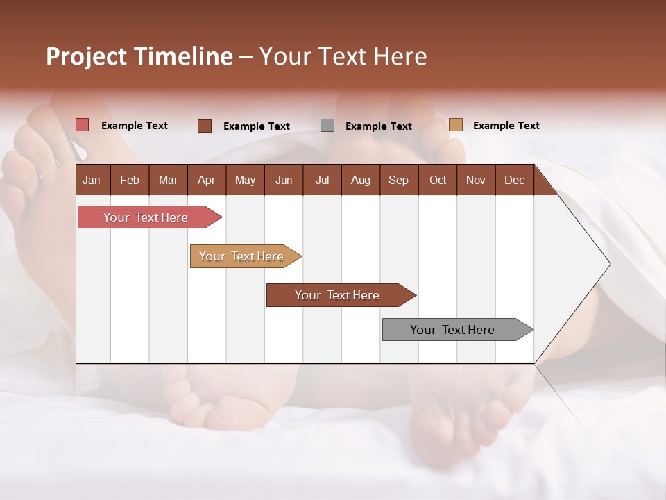 A Person Laying In Bed With Their Feet Up PowerPoint Template