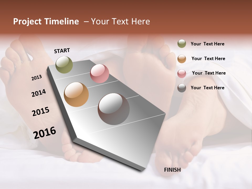 A Person Laying In Bed With Their Feet Up PowerPoint Template