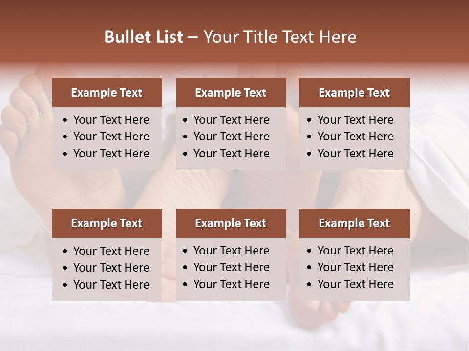 A Person Laying In Bed With Their Feet Up PowerPoint Template