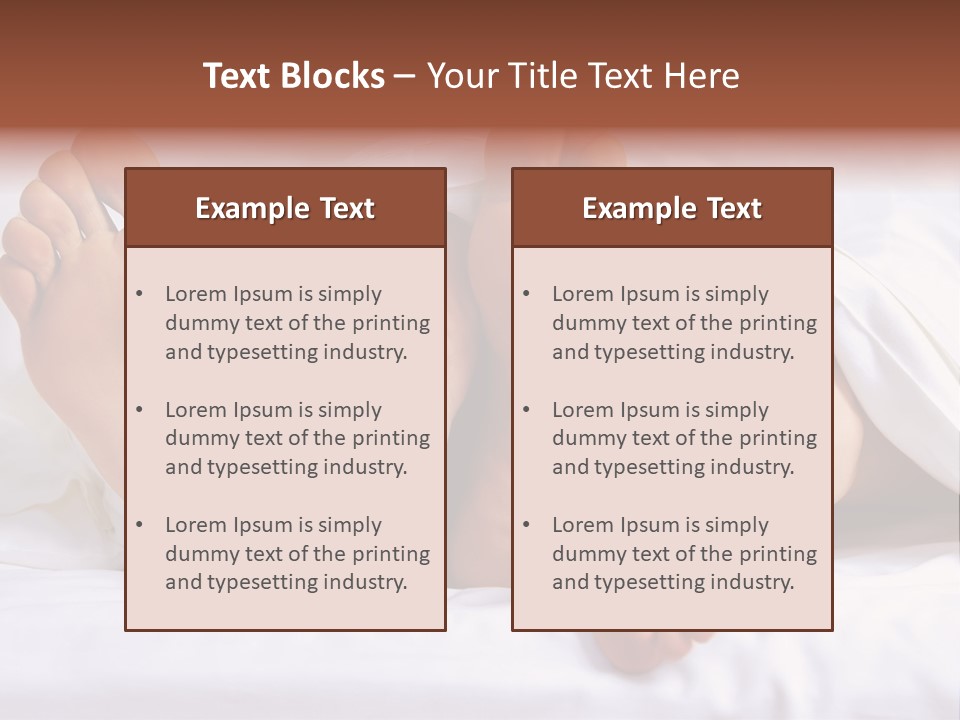 A Person Laying In Bed With Their Feet Up PowerPoint Template