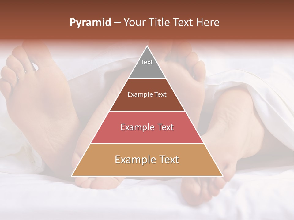 A Person Laying In Bed With Their Feet Up PowerPoint Template