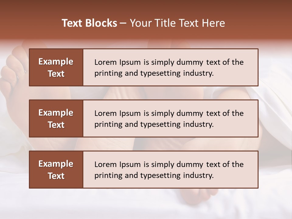 A Person Laying In Bed With Their Feet Up PowerPoint Template