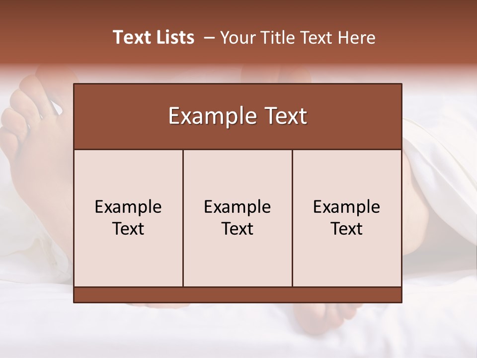 A Person Laying In Bed With Their Feet Up PowerPoint Template