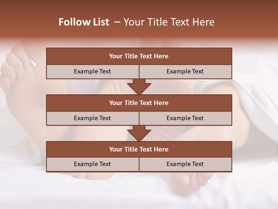 A Person Laying In Bed With Their Feet Up PowerPoint Template