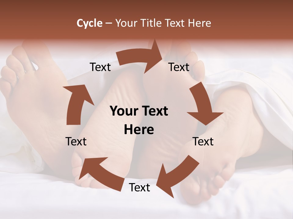 A Person Laying In Bed With Their Feet Up PowerPoint Template