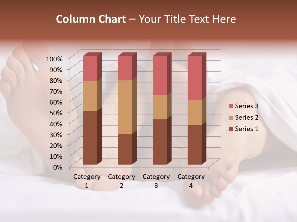 A Person Laying In Bed With Their Feet Up PowerPoint Template