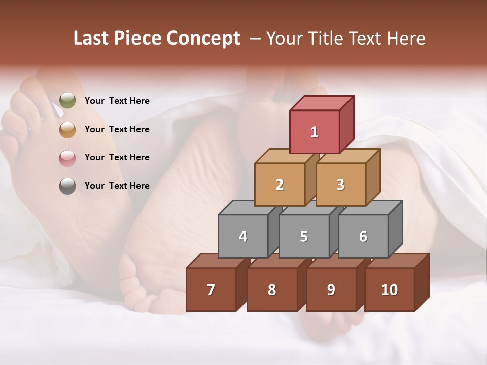 A Person Laying In Bed With Their Feet Up PowerPoint Template