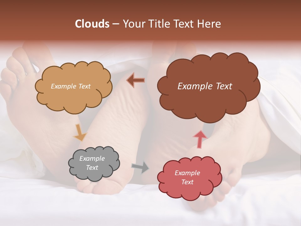 A Person Laying In Bed With Their Feet Up PowerPoint Template