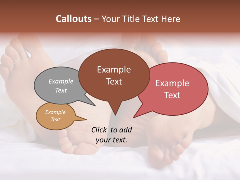 A Person Laying In Bed With Their Feet Up PowerPoint Template