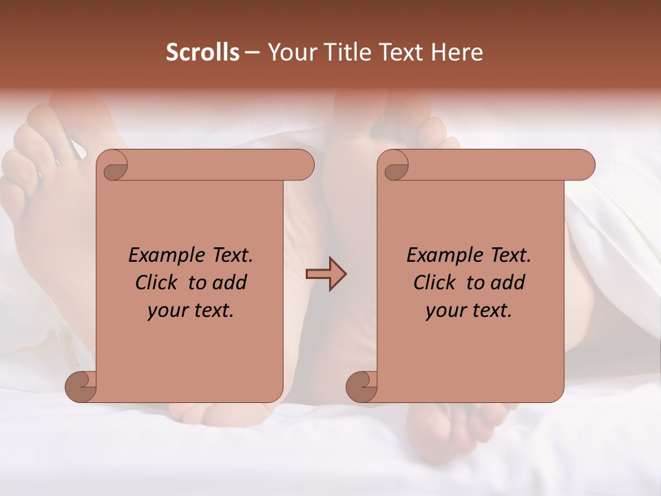 A Person Laying In Bed With Their Feet Up PowerPoint Template