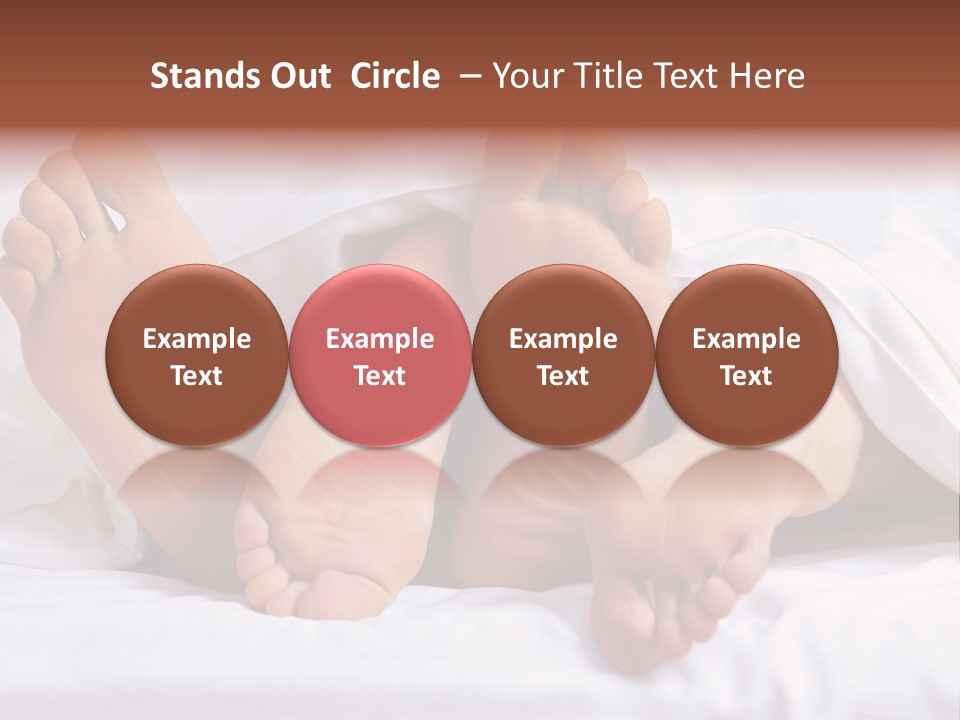 A Person Laying In Bed With Their Feet Up PowerPoint Template