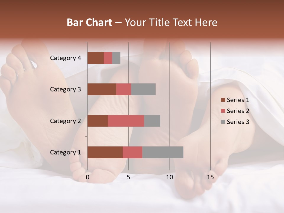 A Person Laying In Bed With Their Feet Up PowerPoint Template