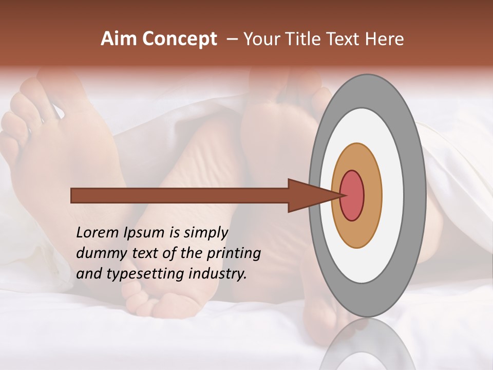 A Person Laying In Bed With Their Feet Up PowerPoint Template