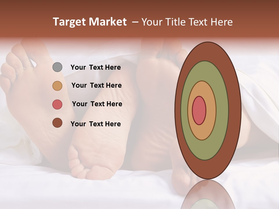 A Person Laying In Bed With Their Feet Up PowerPoint Template