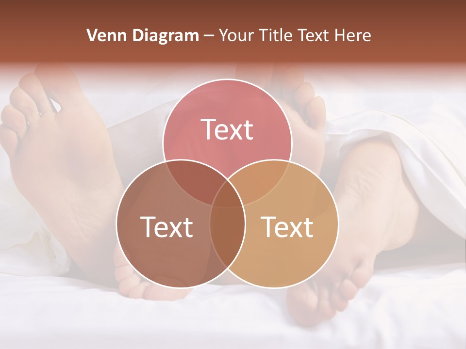 A Person Laying In Bed With Their Feet Up PowerPoint Template