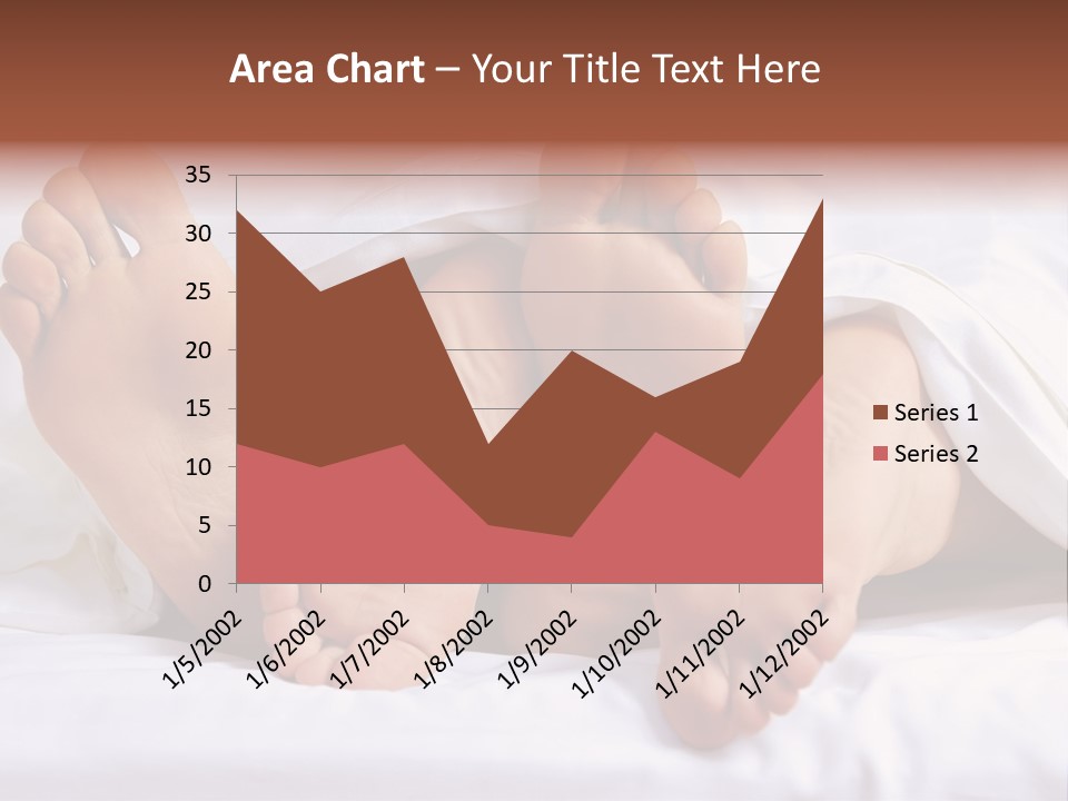A Person Laying In Bed With Their Feet Up PowerPoint Template