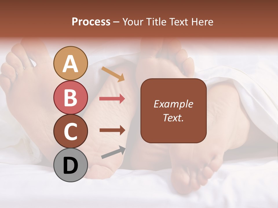 A Person Laying In Bed With Their Feet Up PowerPoint Template