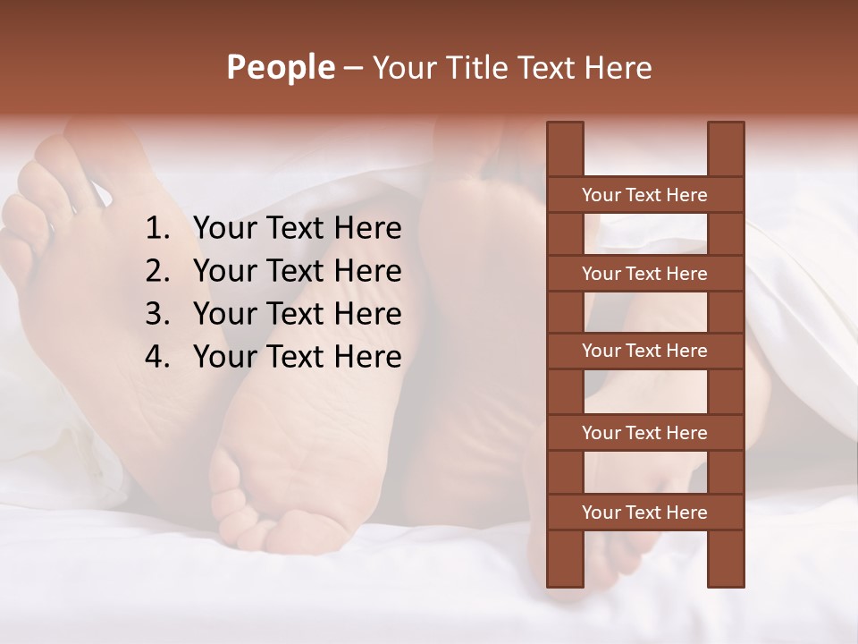 A Person Laying In Bed With Their Feet Up PowerPoint Template