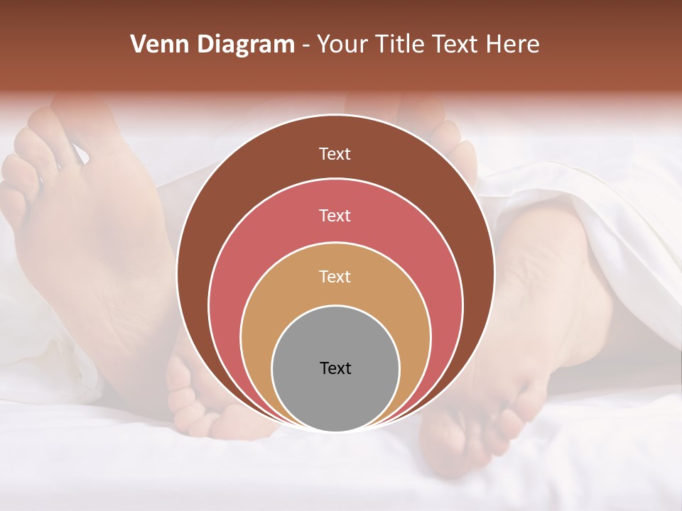 A Person Laying In Bed With Their Feet Up PowerPoint Template