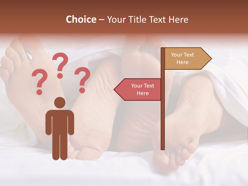 A Person Laying In Bed With Their Feet Up PowerPoint Template
