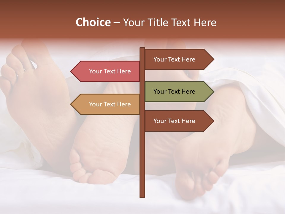 A Person Laying In Bed With Their Feet Up PowerPoint Template