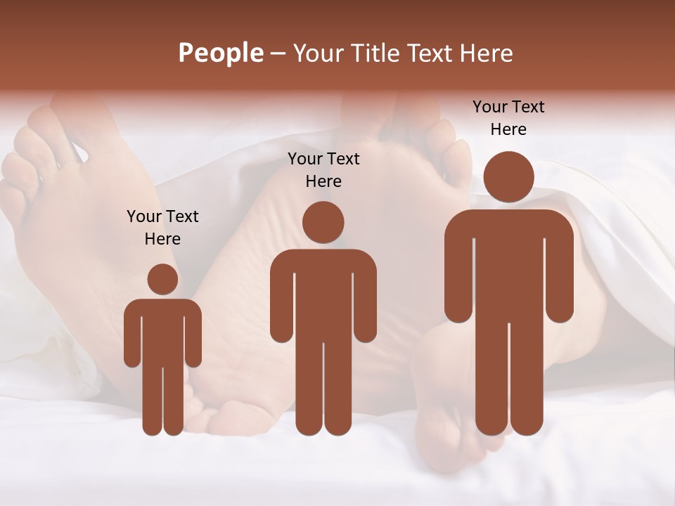 A Person Laying In Bed With Their Feet Up PowerPoint Template