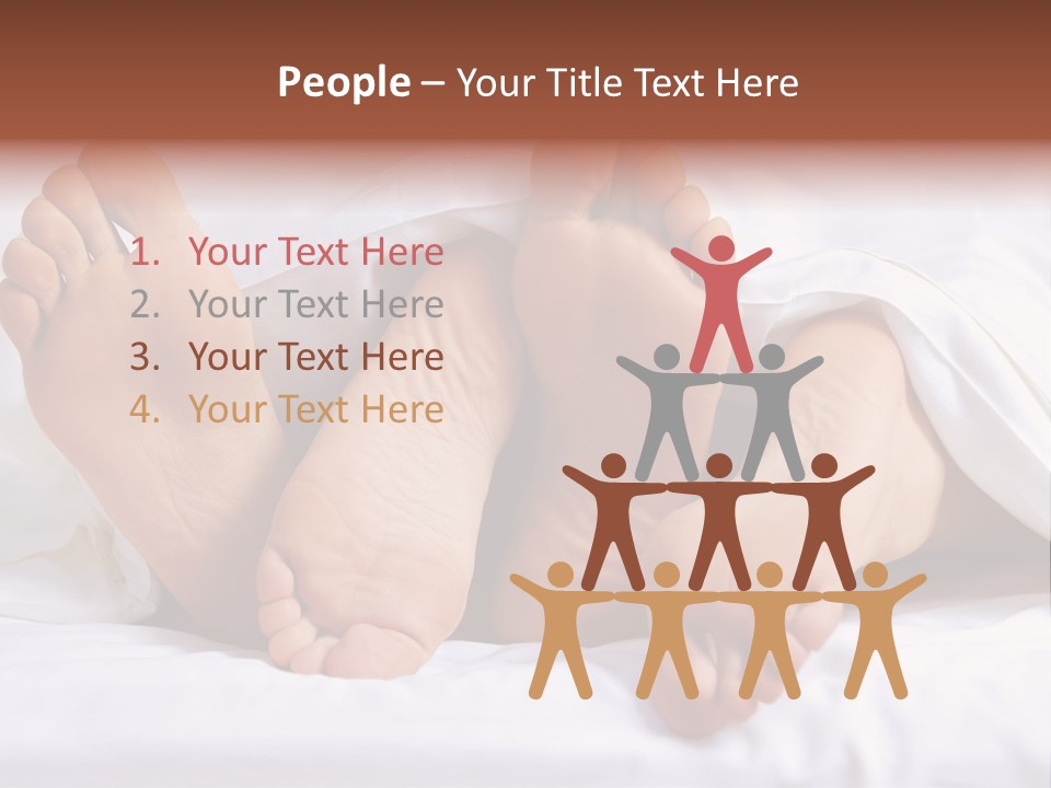 A Person Laying In Bed With Their Feet Up PowerPoint Template