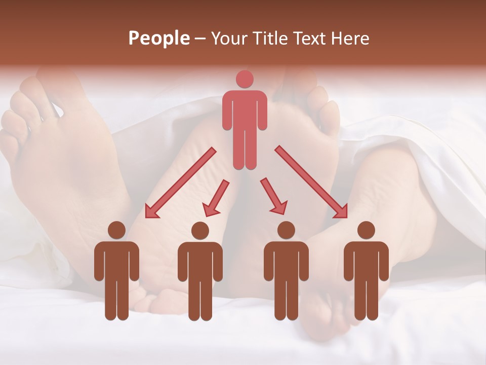 A Person Laying In Bed With Their Feet Up PowerPoint Template