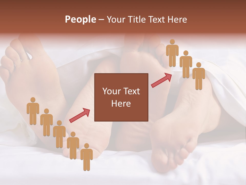 A Person Laying In Bed With Their Feet Up PowerPoint Template