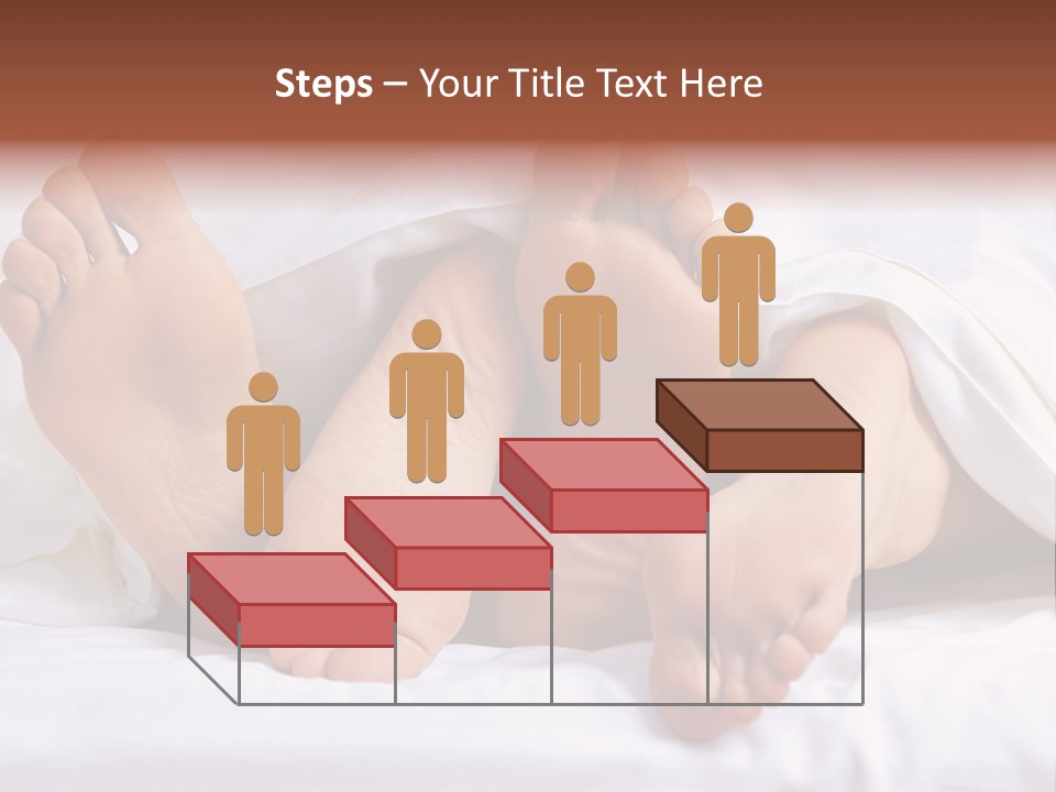A Person Laying In Bed With Their Feet Up PowerPoint Template