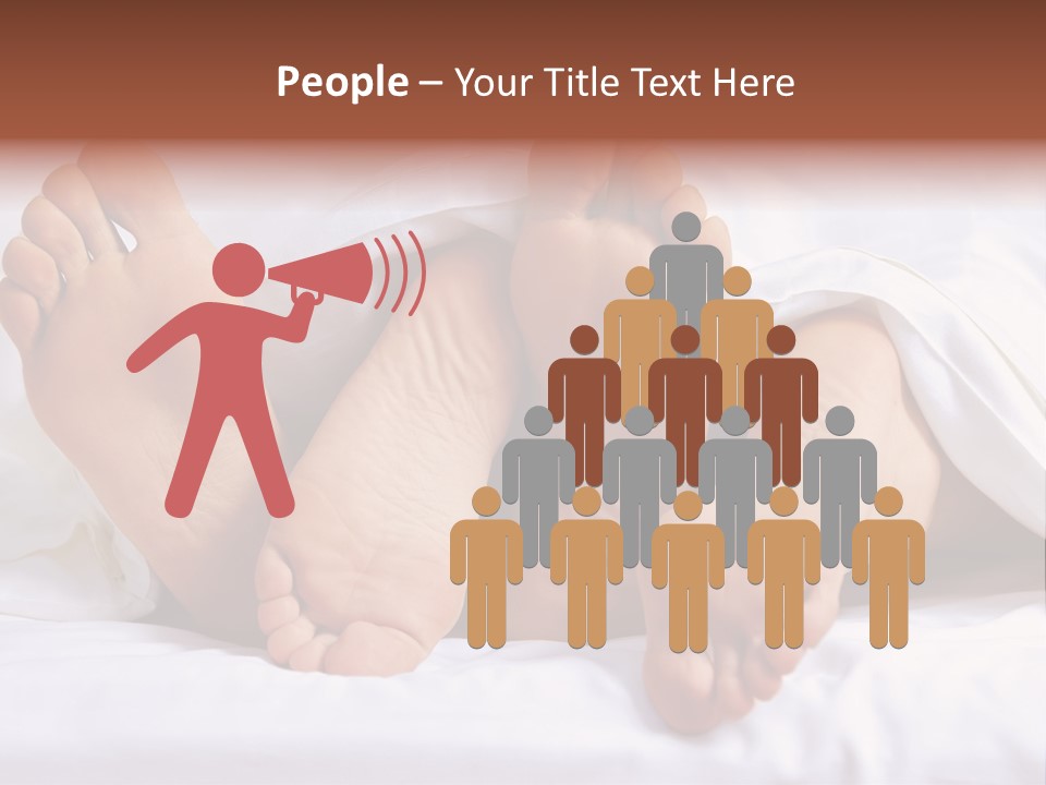 A Person Laying In Bed With Their Feet Up PowerPoint Template