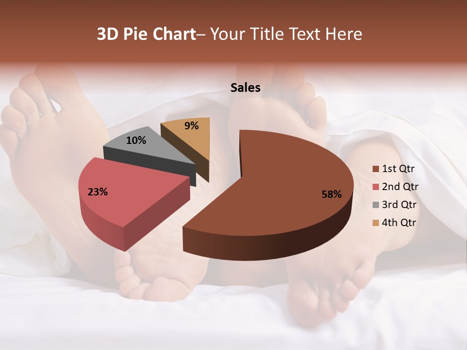 A Person Laying In Bed With Their Feet Up PowerPoint Template