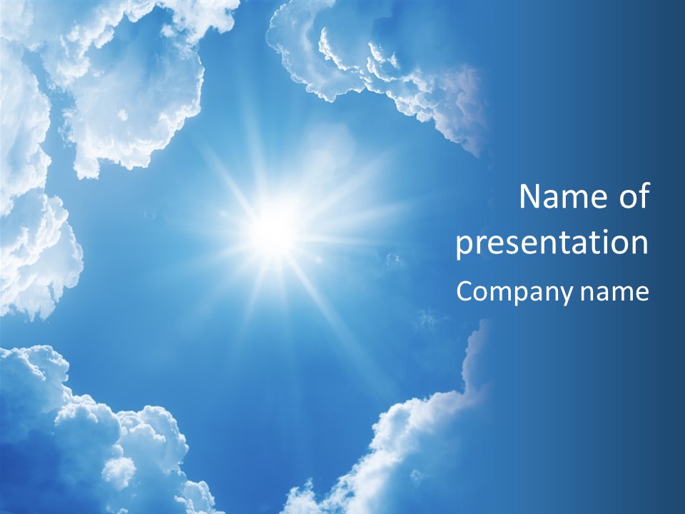 Clouds Color Heavens PowerPoint Template