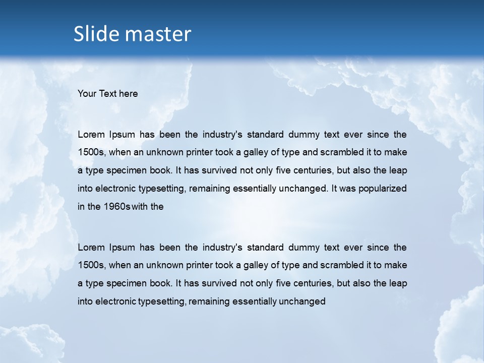 Clouds Color Heavens PowerPoint Template