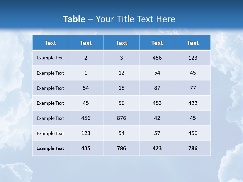 Clouds Color Heavens PowerPoint Template