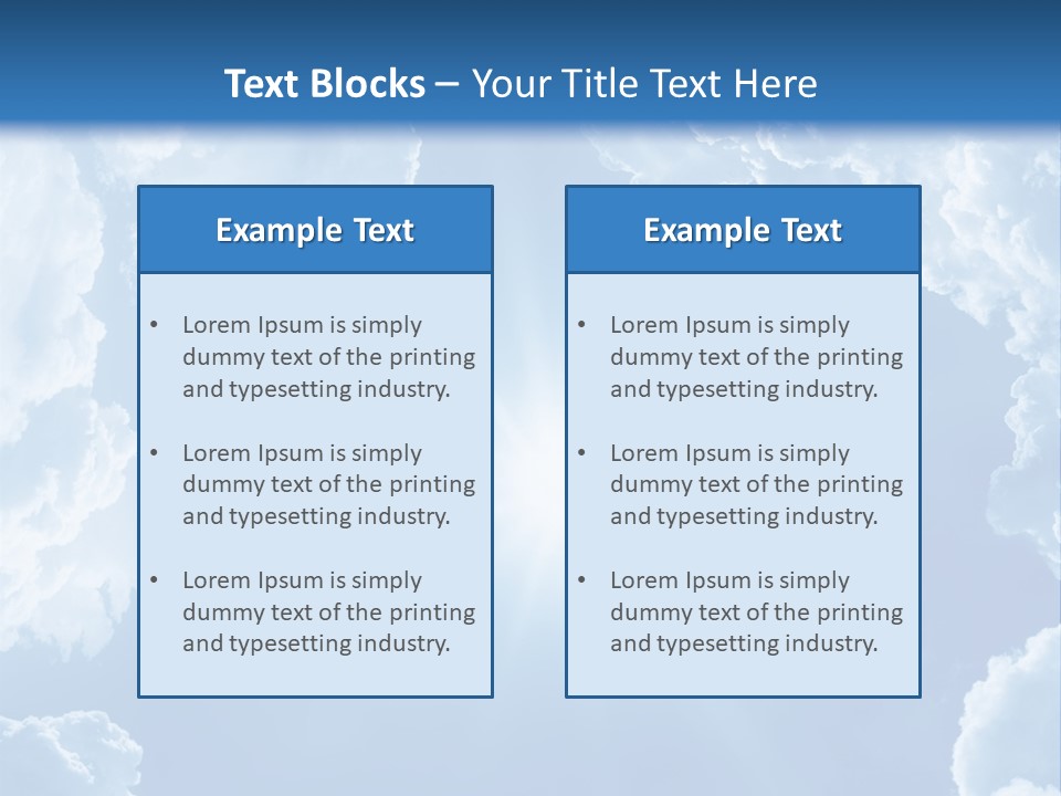 Clouds Color Heavens PowerPoint Template