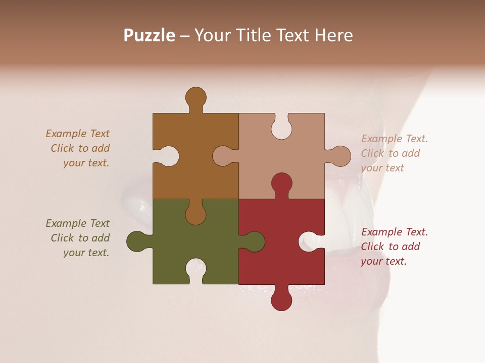 A Woman's Smile With A Missing Tooth PowerPoint Template