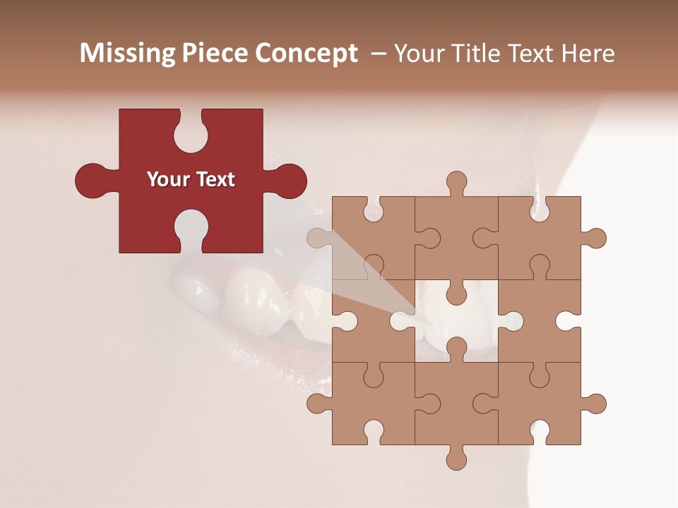 A Woman's Smile With A Missing Tooth PowerPoint Template