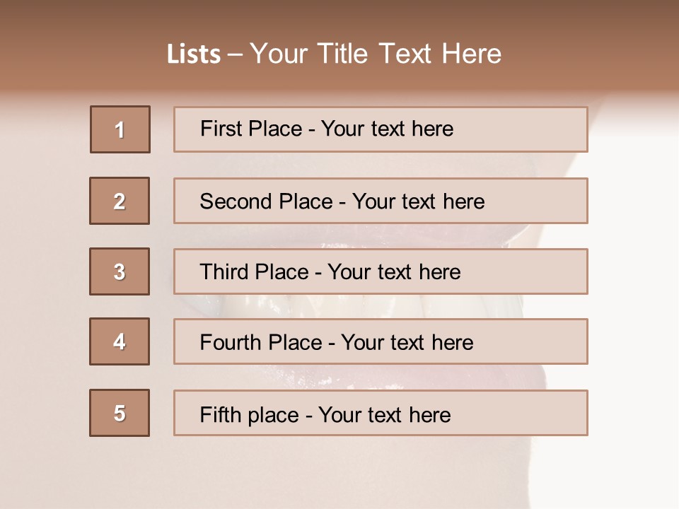 A Woman's Smile With A Missing Tooth PowerPoint Template