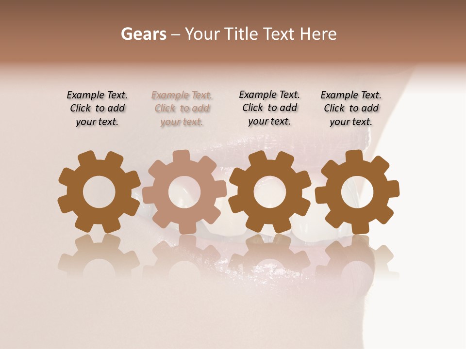 A Woman's Smile With A Missing Tooth PowerPoint Template